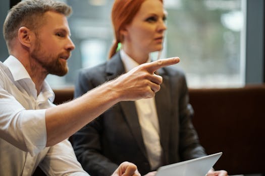 woman presenting in a tech meeting