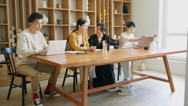 diverse tech team discussing solutions