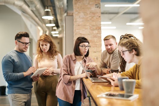 Diverse team brainstorming