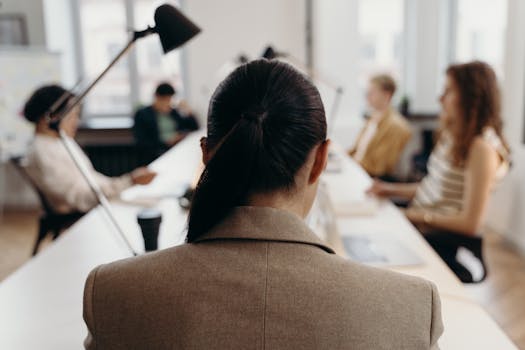 group of women in tech meeting