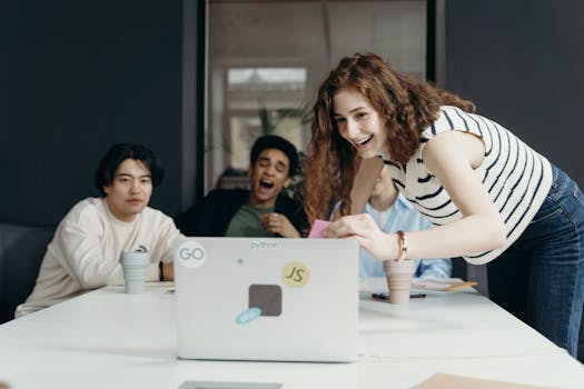 diverse group of women in tech discussing ideas