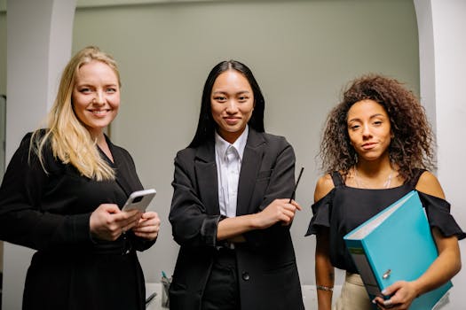 Group of women supporting each other in tech