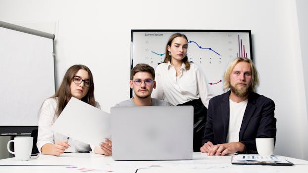 Diverse group of women in tech working together