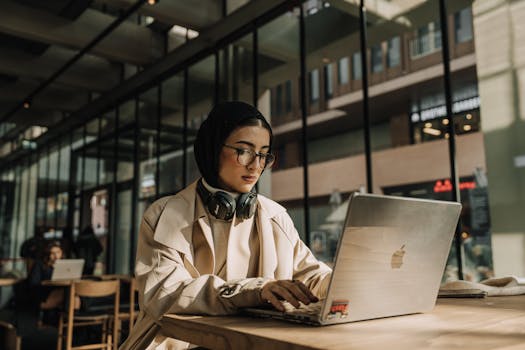 woman networking in tech