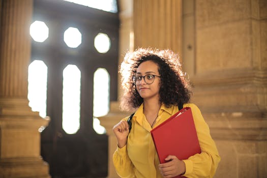 woman receiving a scholarship