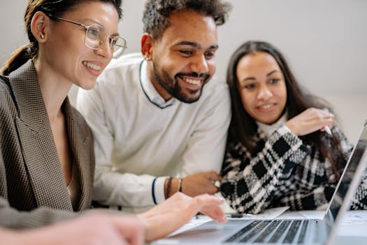 group of women in tech collaborating